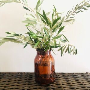 Pottery Barn Apothecary Jar Amber Glass Vase